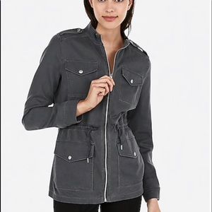 Express Utility Cargo Jacket Charcoal Grey Xl
